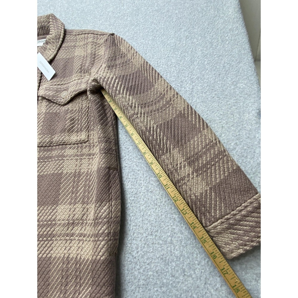 Outerknown Blanket Shirt Jacket Mens S Brown Plaid Quilted Lined Shacket - Picture 10 of 15